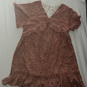 Flowy Ruffed Orange Summer Dress